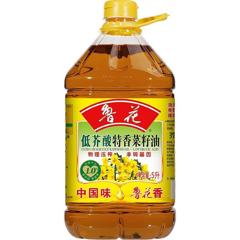 鲁花 低芥酸特香菜籽油5L 非转基因 物理压榨